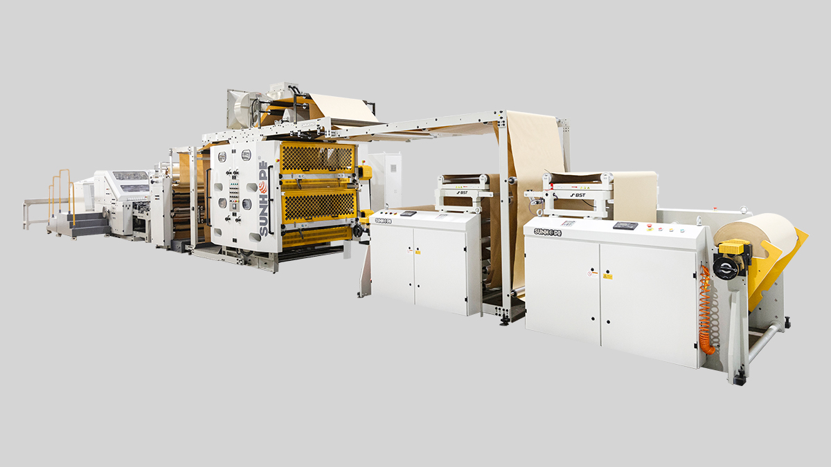 SBH330B+DL02 Roll Fed Square Bottom Paper Bag Machine (Two Ply Unit) Series