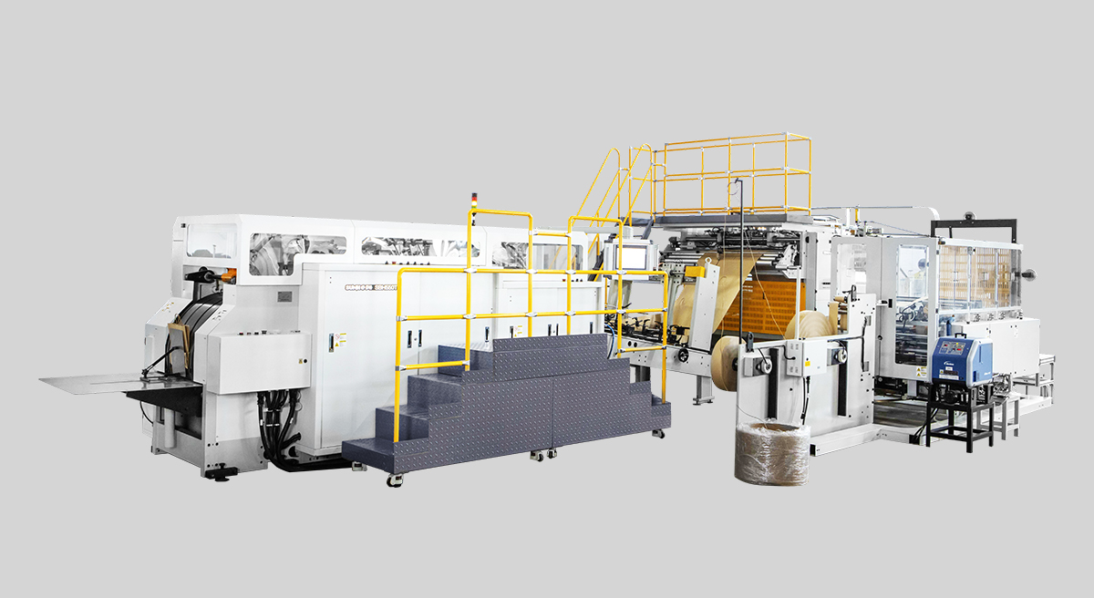 SBH550T/SBH550TB-6HD Fully Automatic Roll Fed Twisted Handle Paper Bag Machine Series
