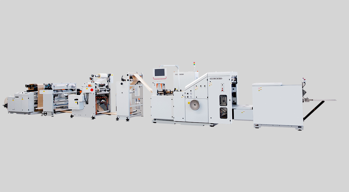 SBH150B+DC01+TM01 Roll Fed Square Bottom Paper Bag Machine (Window Die Cutting & Film Patching) Series