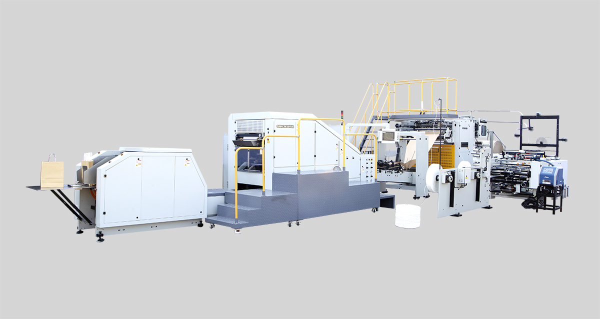 SBH330B/450B-HD Fully Automatic Roll Fed Twisted Handle Paper Bag Machine Series