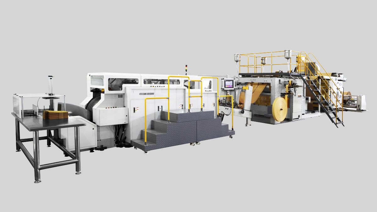 SBH550T/SBH550TB-518TH Fully Automatic Roll Fed Internal Flat Handle Paper Bag Machine Series